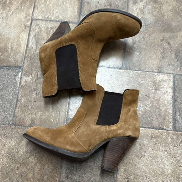 Asos Suede Leather Heel ankle boot sz 7 - Picture 2 of 8